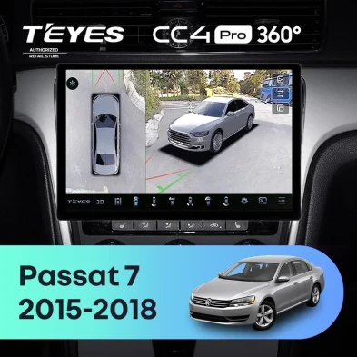 Штатная магнитола Teyes CC4 Pro 360 12/256 Volkswagen Passat 7 B7 NMS (2015-2018) F2 (13")