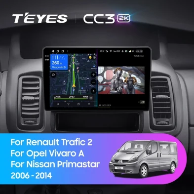 Штатная магнитола Teyes CC3 2K 4/32 Opel Vivaro A (2006-2014) Тип-B